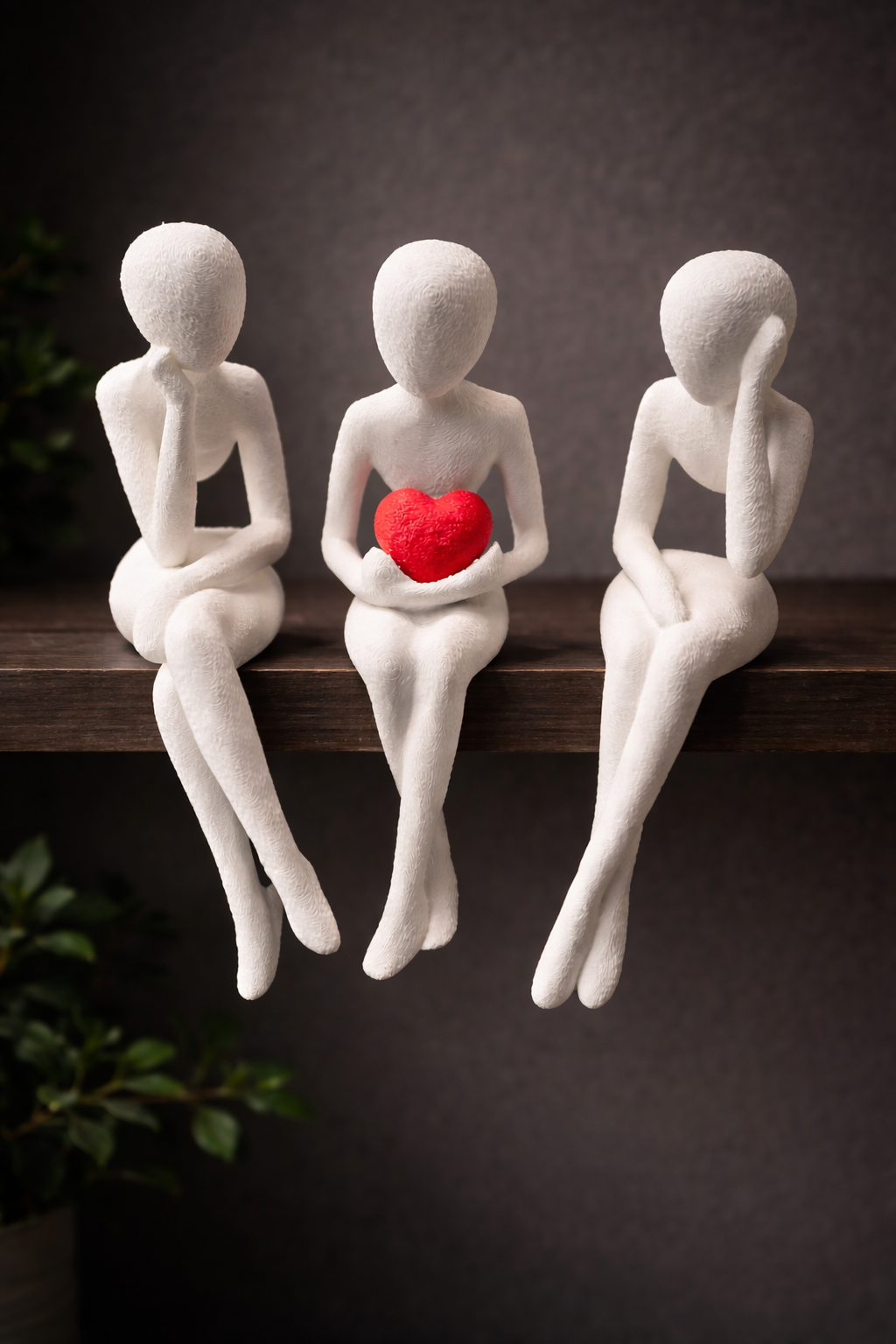 3D-printade figurer med hjärta
