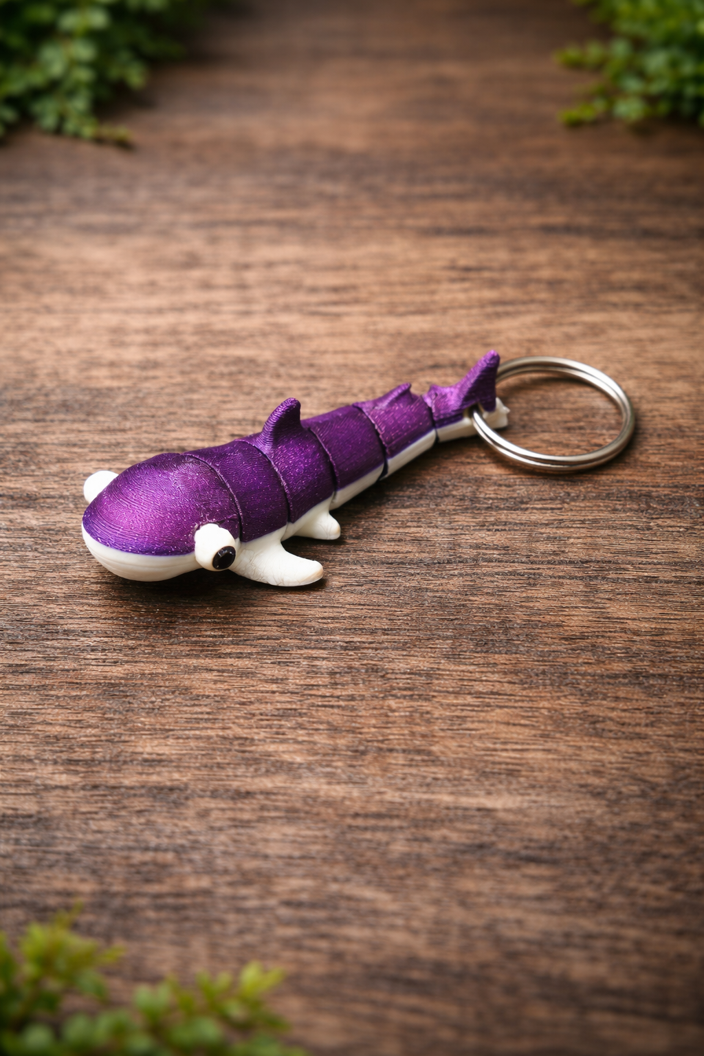 3D-printad hajnyckelring