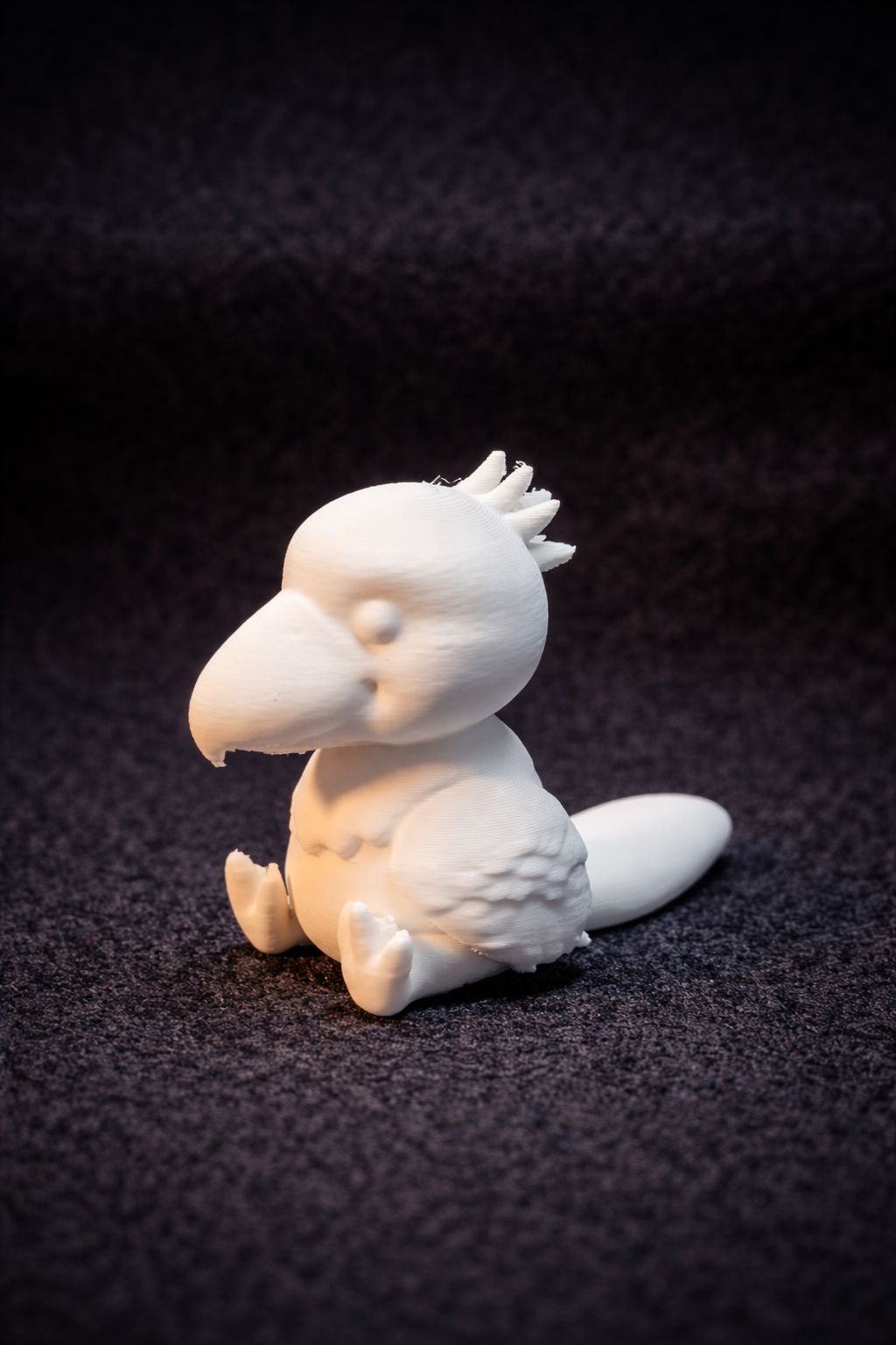 Vit figur att måla själv: kakadua, 4–6 cm (DIY-dekoration)