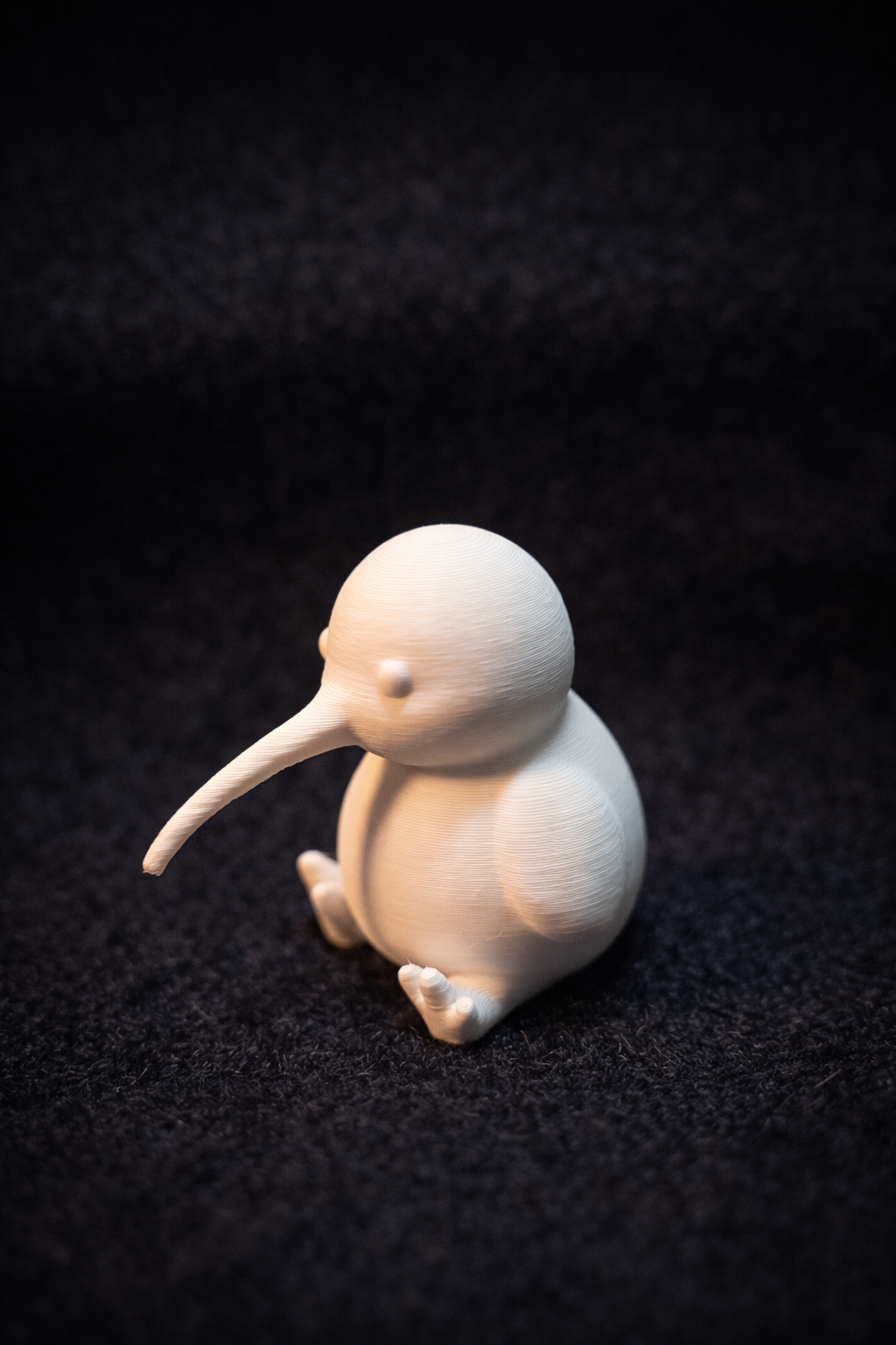 Vit figur att måla själv: kivifågel, 4–6 cm (DIY-dekoration)