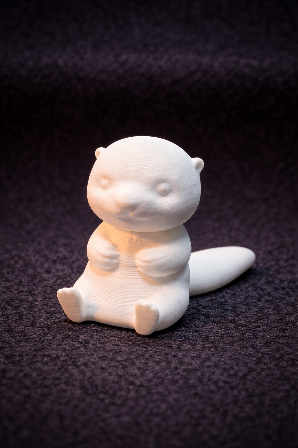 Vit figur att måla själv: utter, 4–6 cm (DIY-dekoration)