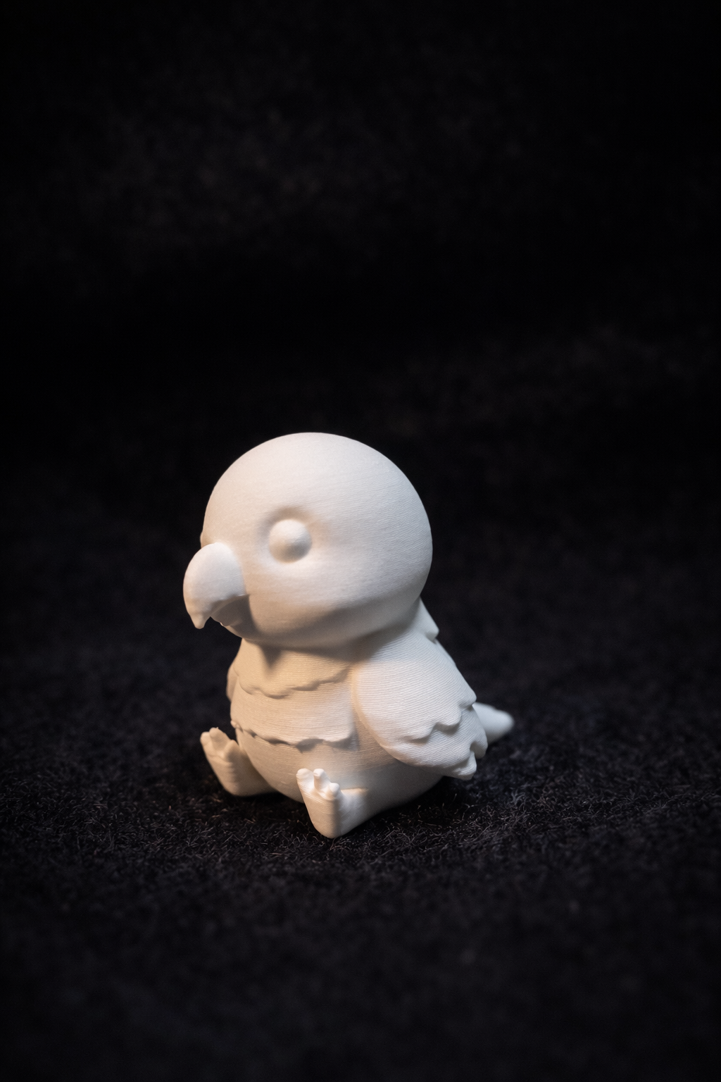 Vit figur att måla själv: papegoja, 4–6 cm (DIY-dekoration)