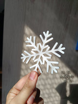 Set med 4 underlägg formade som snöflingor