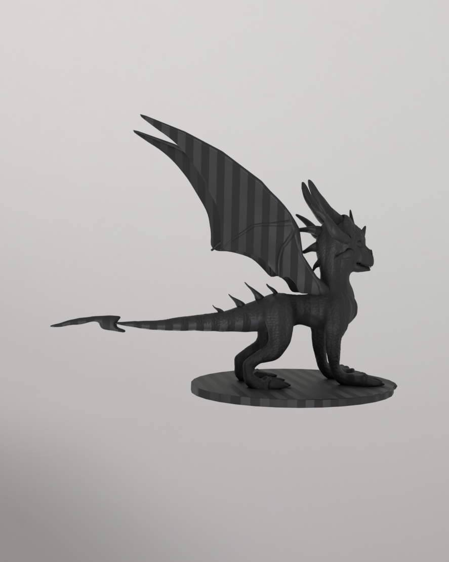 Draken Cynder från The Legend of Spyro – statisk staty