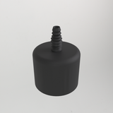 2-tums PVC-ändlock med adapter för 10 mm silikonslang