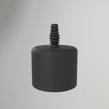2-tums PVC-ändlock med adapter för 10 mm silikonslang
