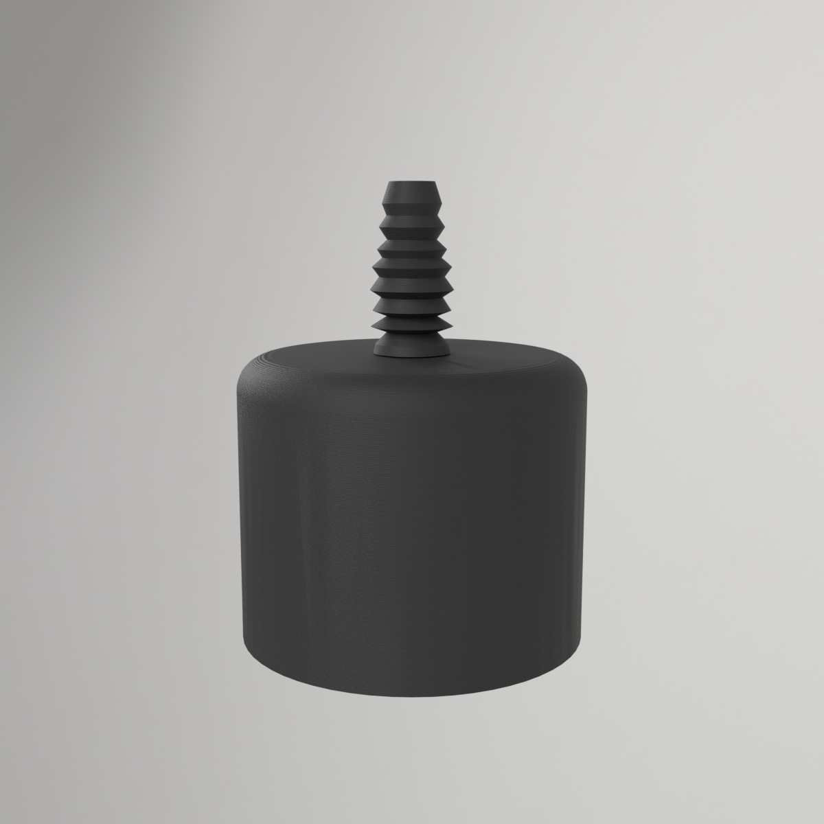 2-tums PVC-ändlock med adapter för 10 mm silikonslang