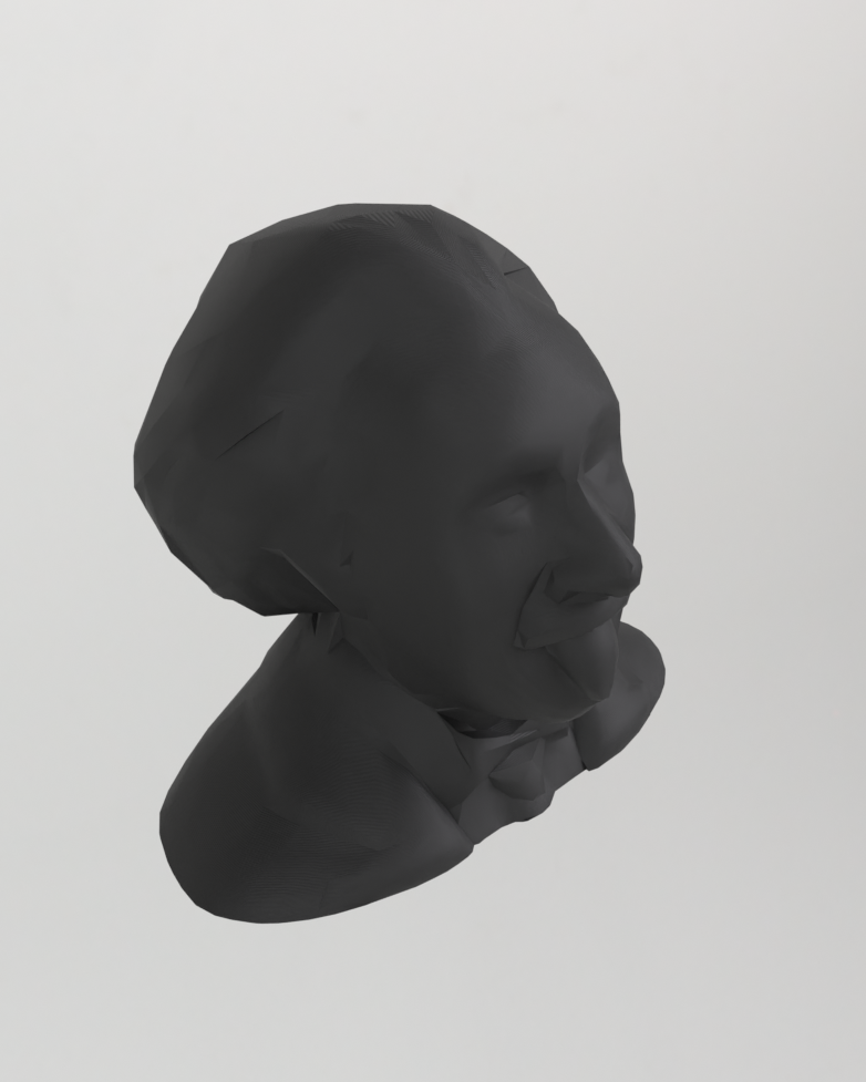 Low poly-byst av Albert Einstein