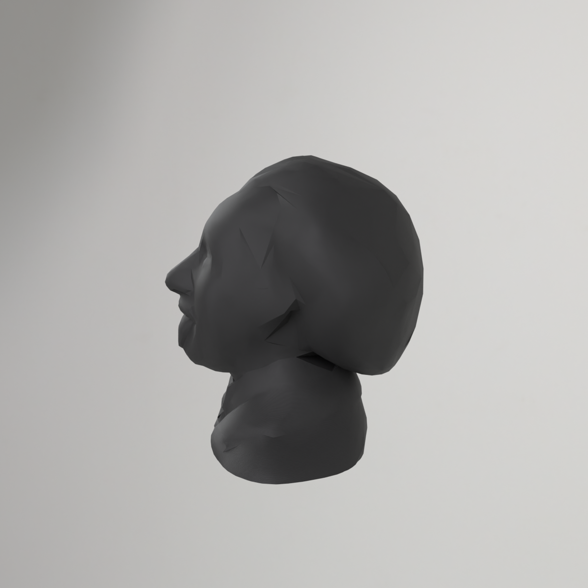 Low poly-byst av Albert Einstein