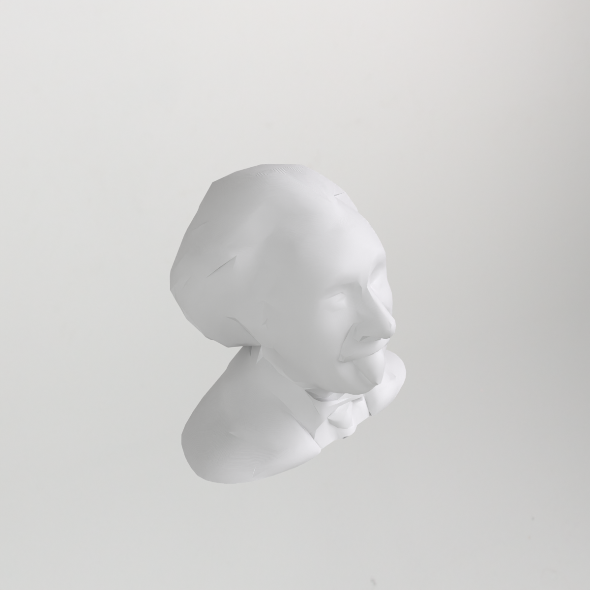 Low poly-byst av Albert Einstein