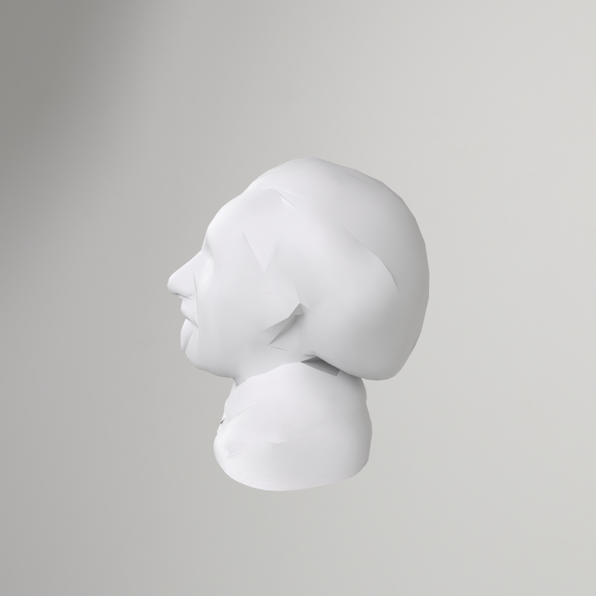 Low poly-byst av Albert Einstein