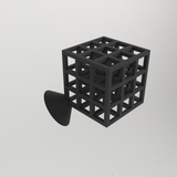 Infinity Cube med fot – kräver inga stöd