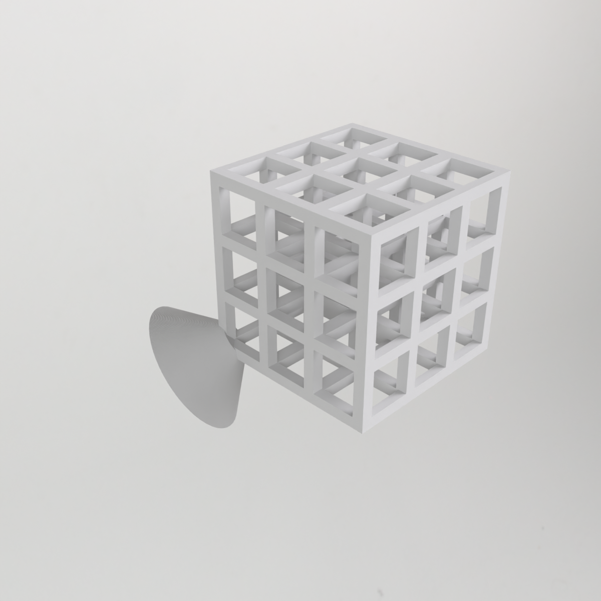 Infinity Cube med fot – kräver inga stöd