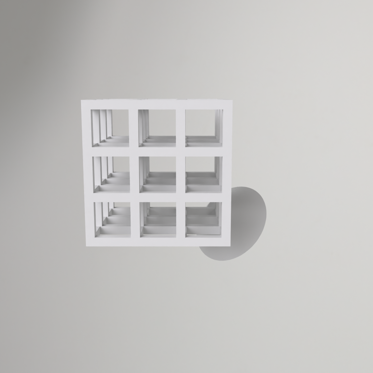 Infinity Cube med fot – kräver inga stöd