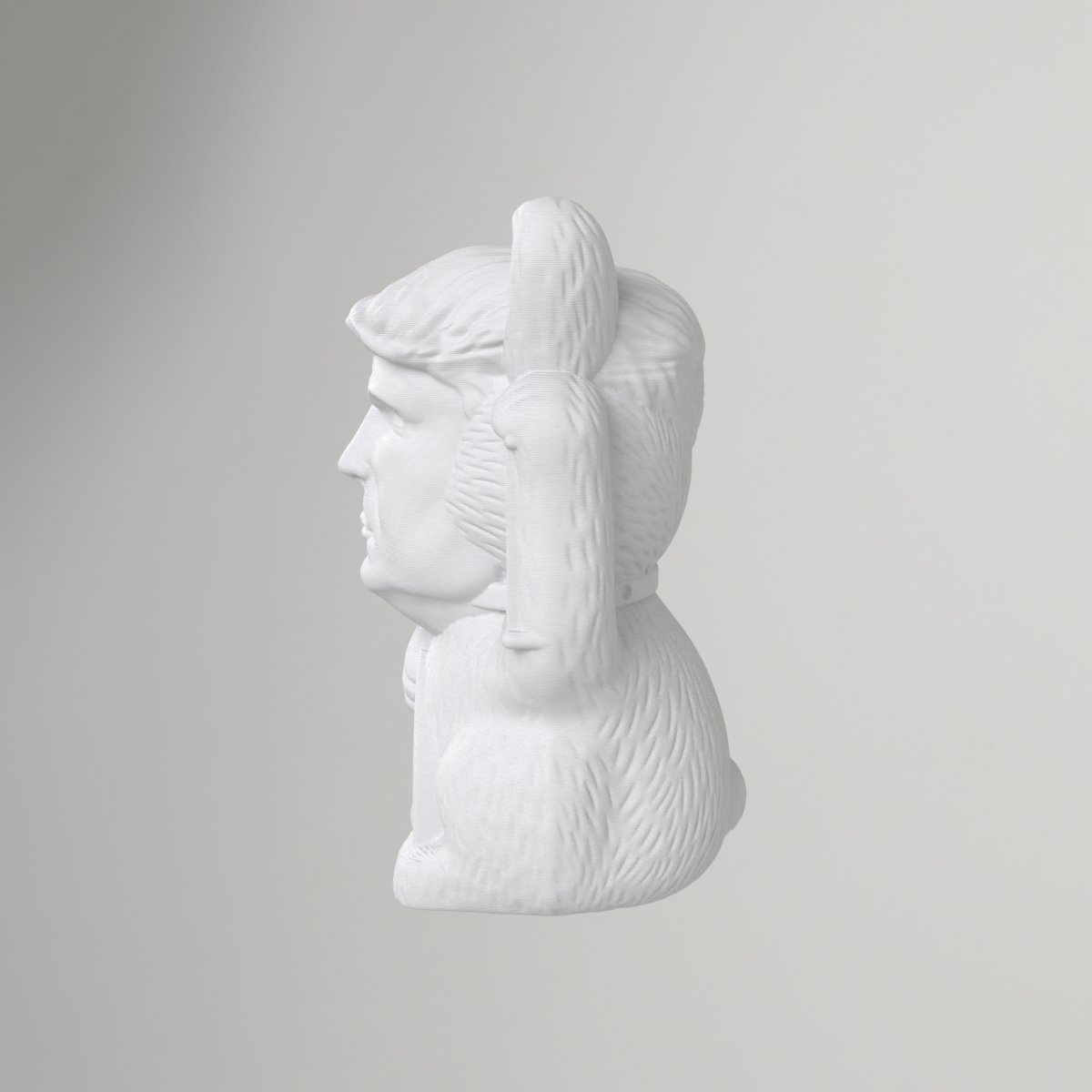 Katt-Trump-staty – rolig remixfigur