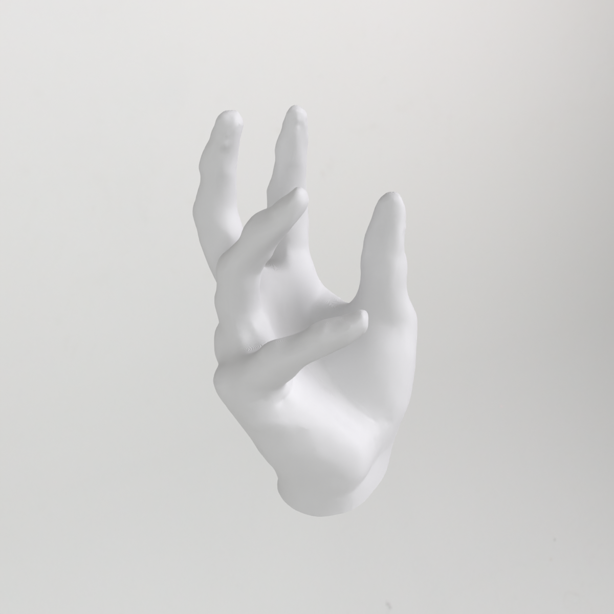 iPhone-ställ format som en hand – 3D-skannad mobilhållare