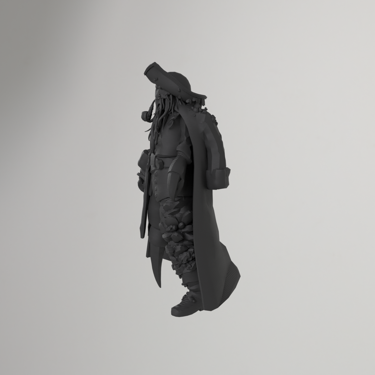 3D-printad Davy Jones-piratfigur