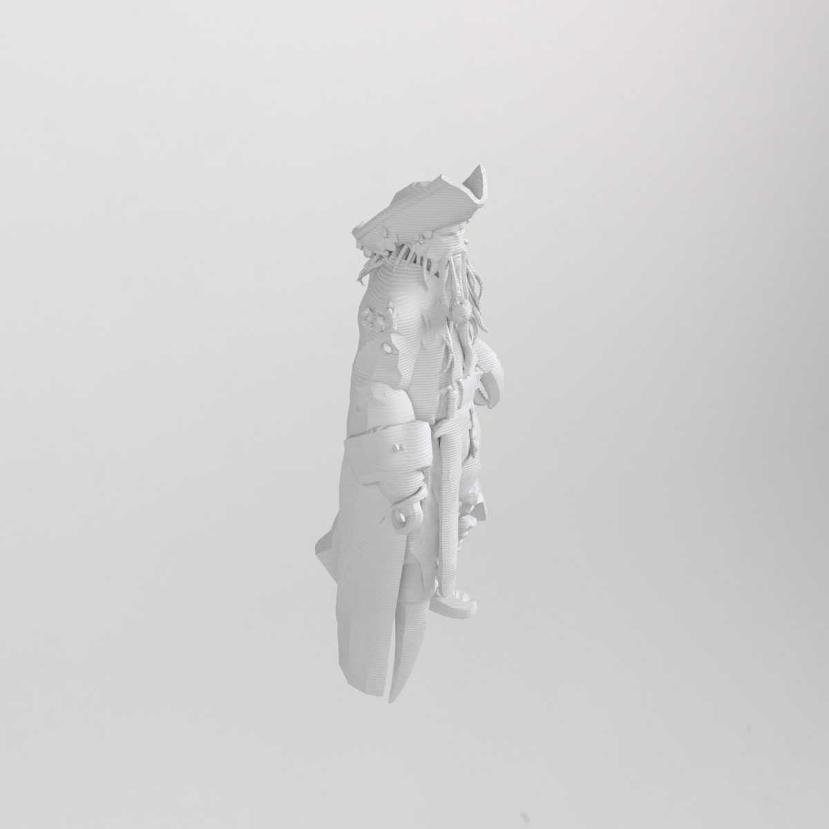 3D-printad Davy Jones-piratfigur