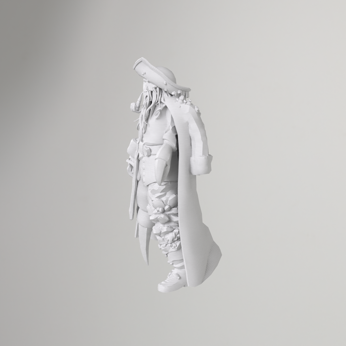 3D-printad Davy Jones-piratfigur