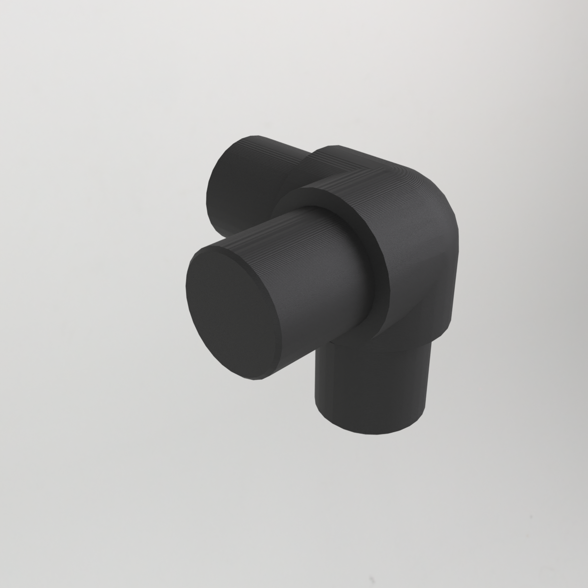 1-tums PVC-vinkelkoppling med 3 uttag