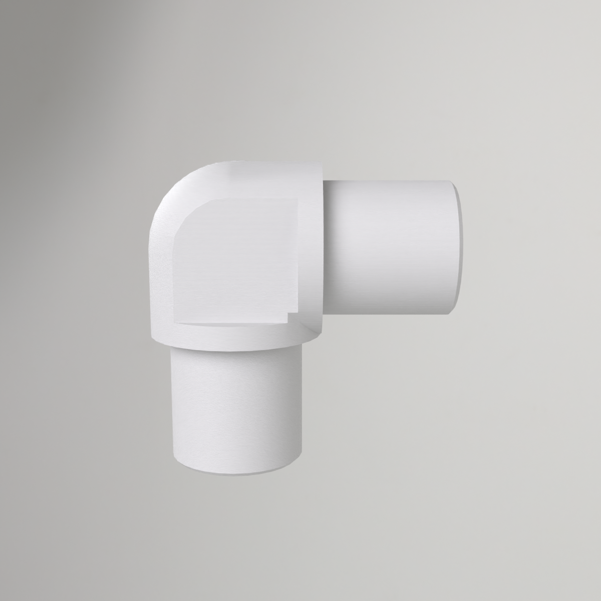 1-tums PVC-vinkelkoppling med 3 uttag