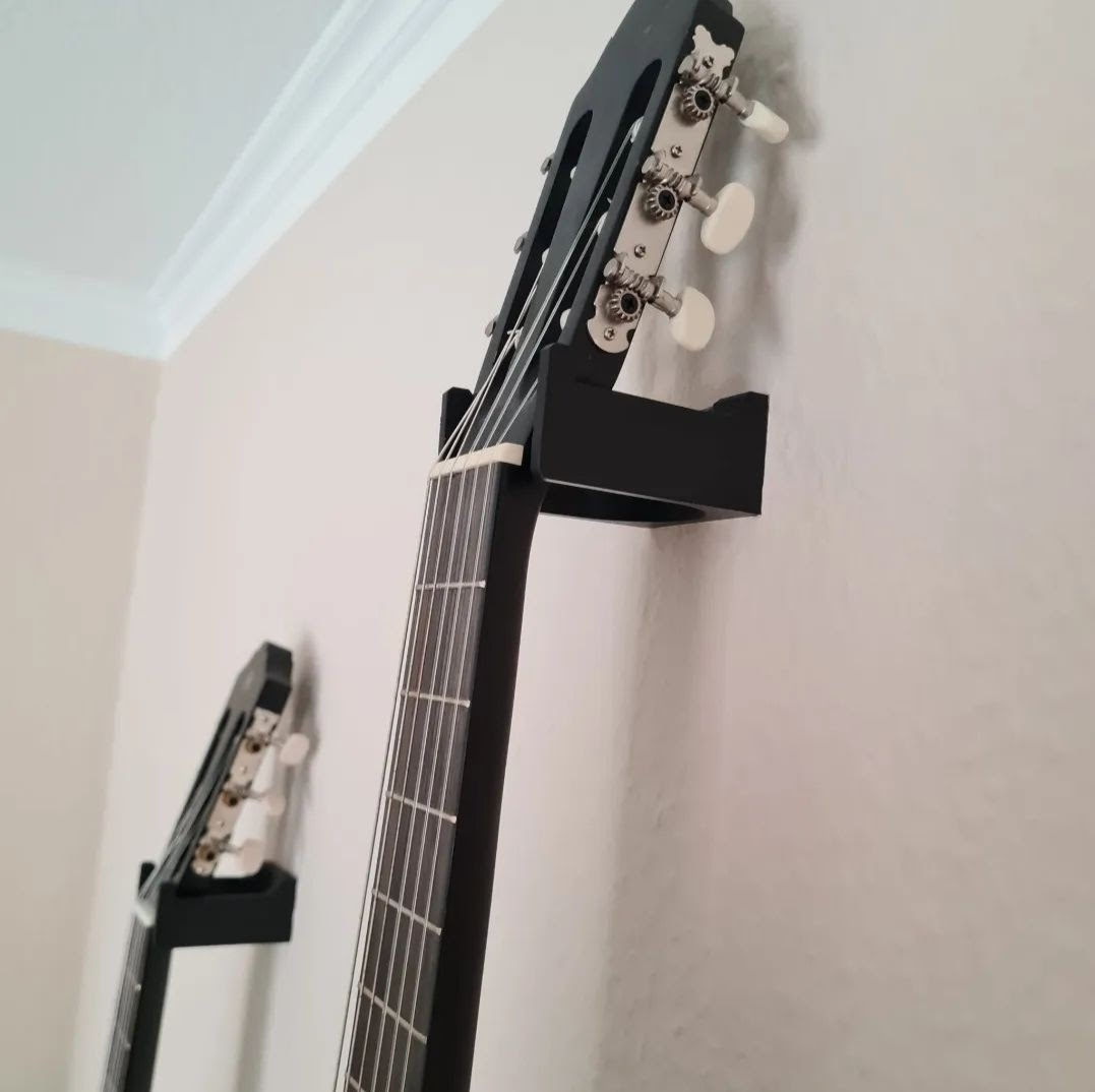 Närbild av gitarrfästets kontaktyta och kant
