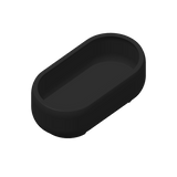 Slät oval bonsaikruka i naturlig finish, framifrån