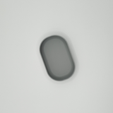 Detalj av kanten på minimalistisk rund nyckelskål