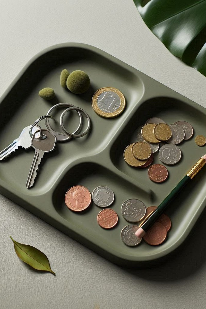 Tom skål för småsaker med Army Boy-design, närbild