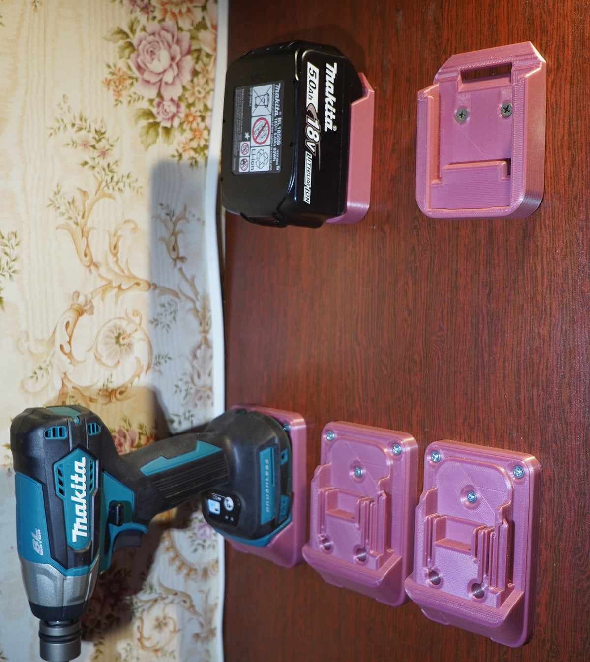 Makita-väggfäste för batterier och verktyg, LXT 18 V/14,4 V