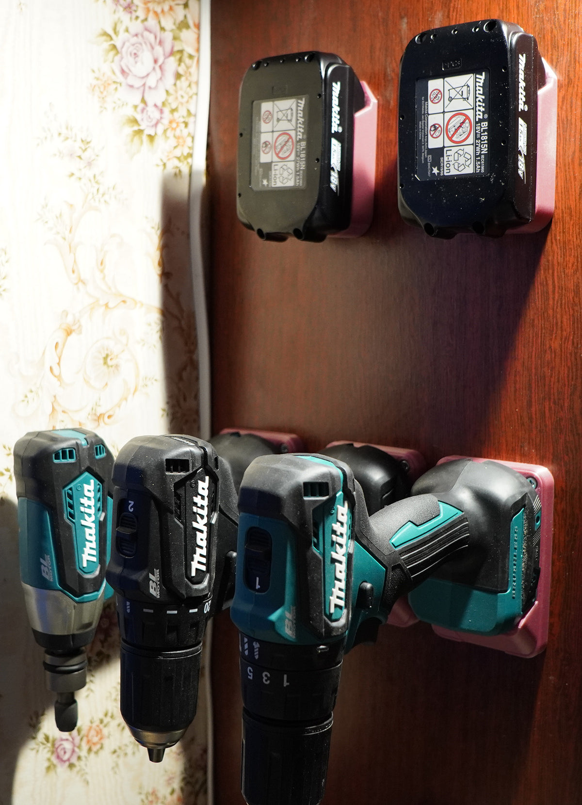 Makita-väggfäste för batterier och verktyg, LXT 18 V/14,4 V