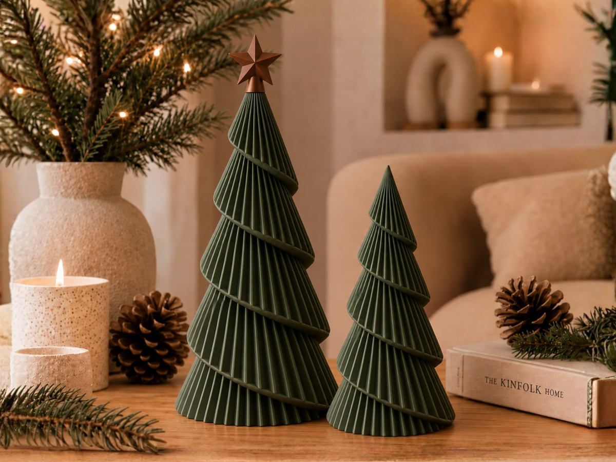 Julgransfigur med stjärna – spiralgran i nordisk stil