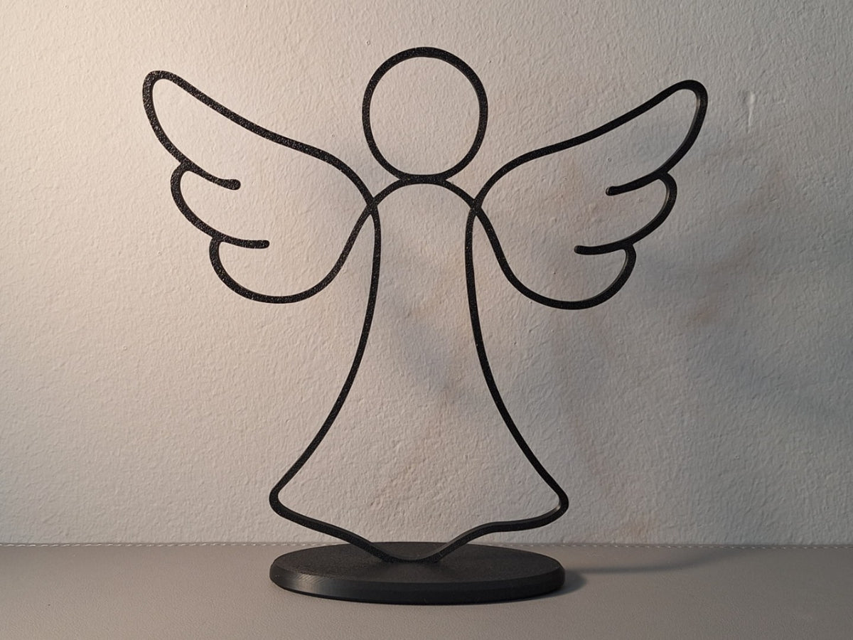 Minimalistisk ängelfigur i modern stil