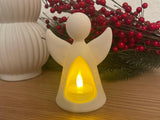 Ängelfigur med LED-värmeljus som lyser inifrån