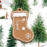 Presentetiketter till jul med namn – i pepparkaksstil
