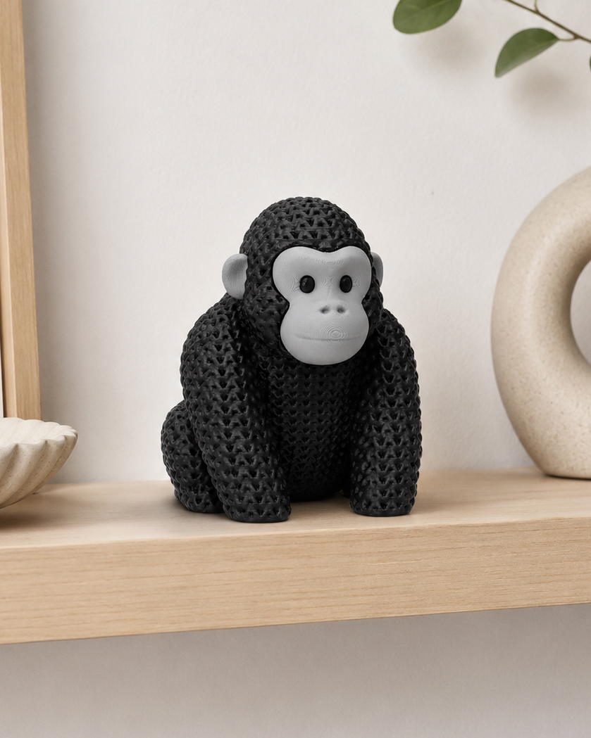 Gorillafigur – snygg dekoration för hyllan