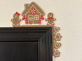 Pepparkakshus för dörrhörnet till jul, vänster och höger