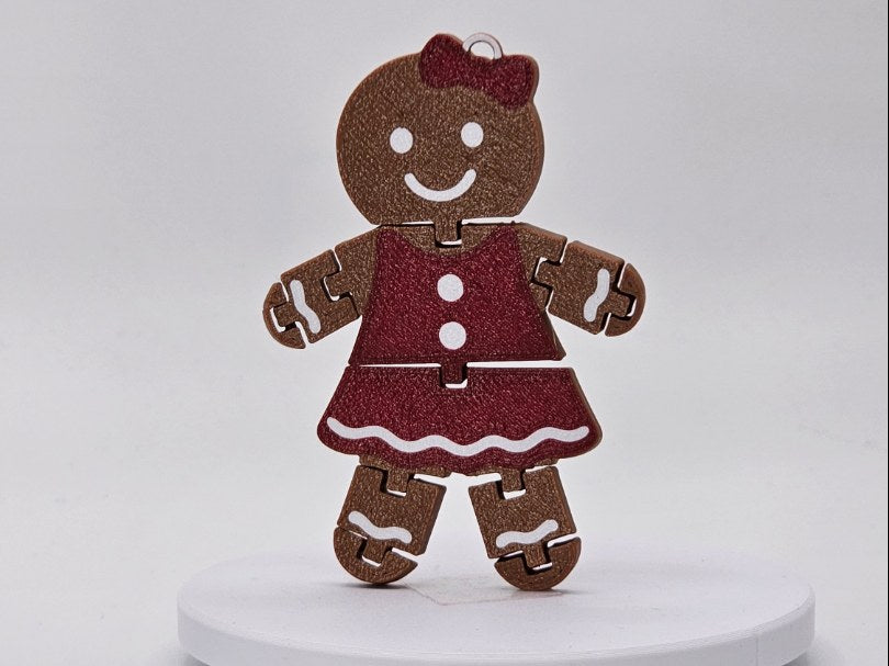 Rörlig pepparkaksgumma som flexifigur