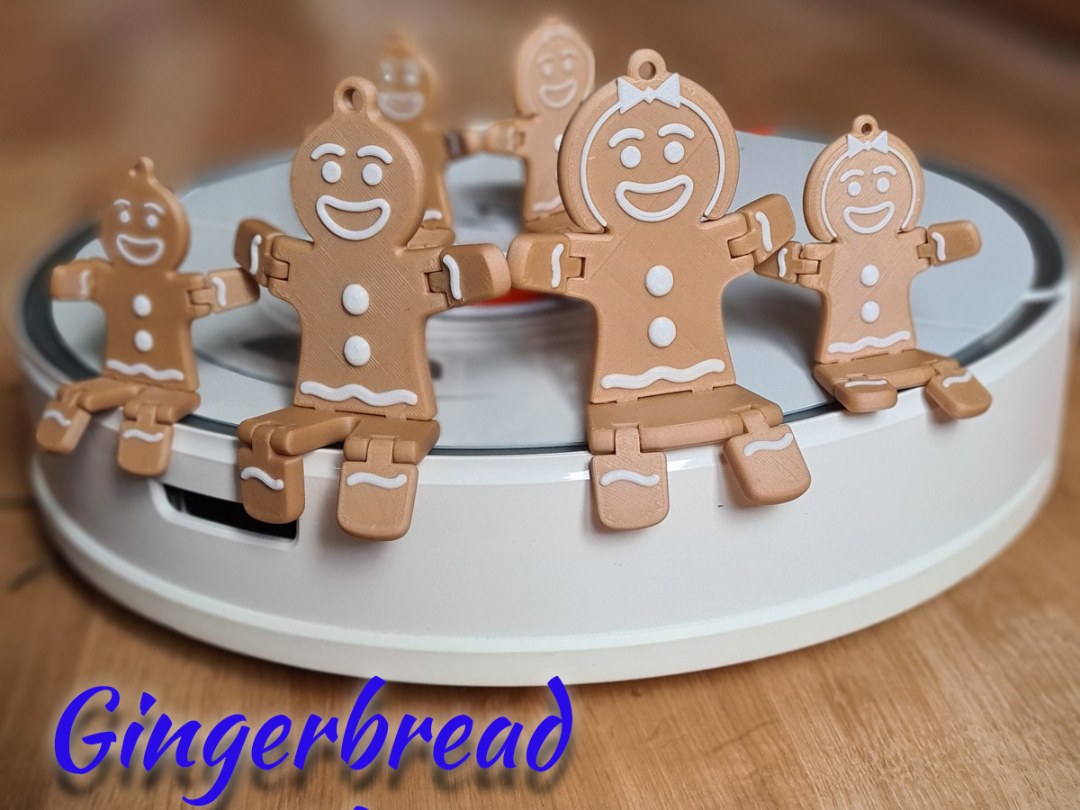 Pepparkaksgumma till jul i brunt och vitt