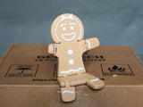 Pepparkaksgumma till jul i brunt och vitt