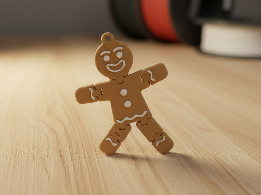 Pepparkaksgubbe-fidget med rörliga armar och ben