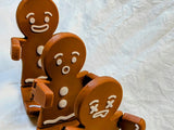 Pepparkaksgubbe med rörliga leder – 5 ansikten
