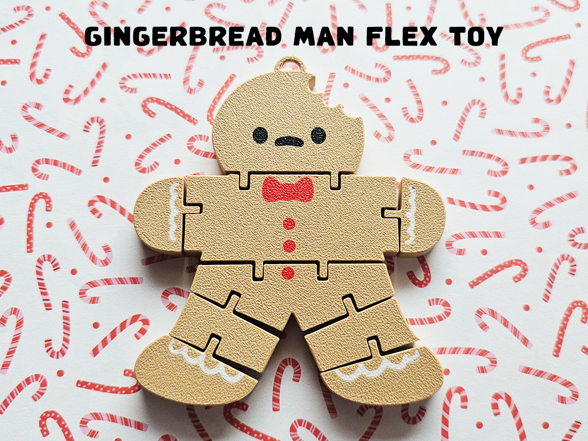 Rörlig pepparkaksgubbe som flexifigur