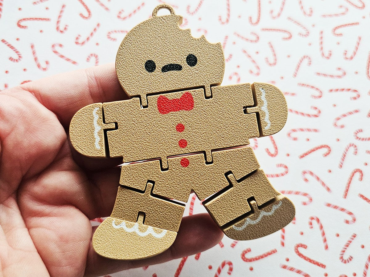 Rörlig pepparkaksgubbe som flexifigur