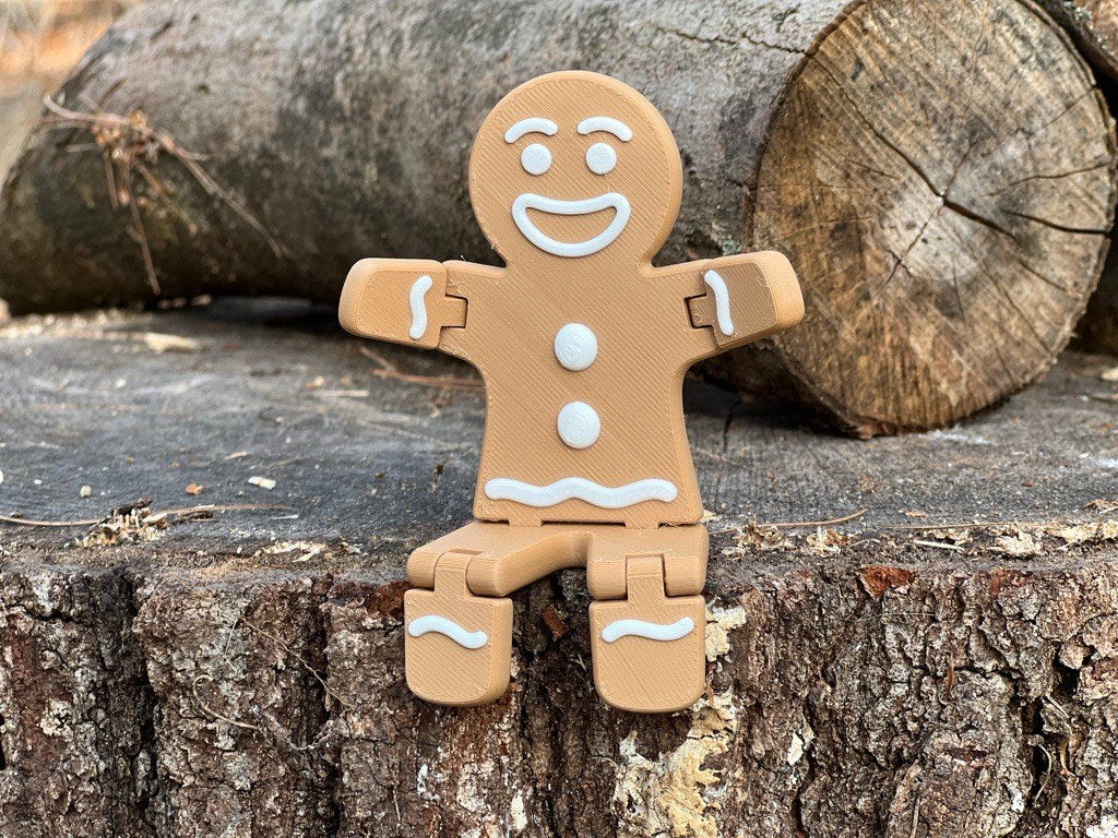 Pepparkaksgubbe med rörliga leder