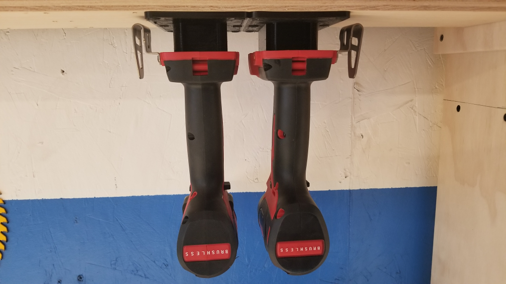 Vägghållare för sladdlösa Milwaukee M18-borrmaskiner