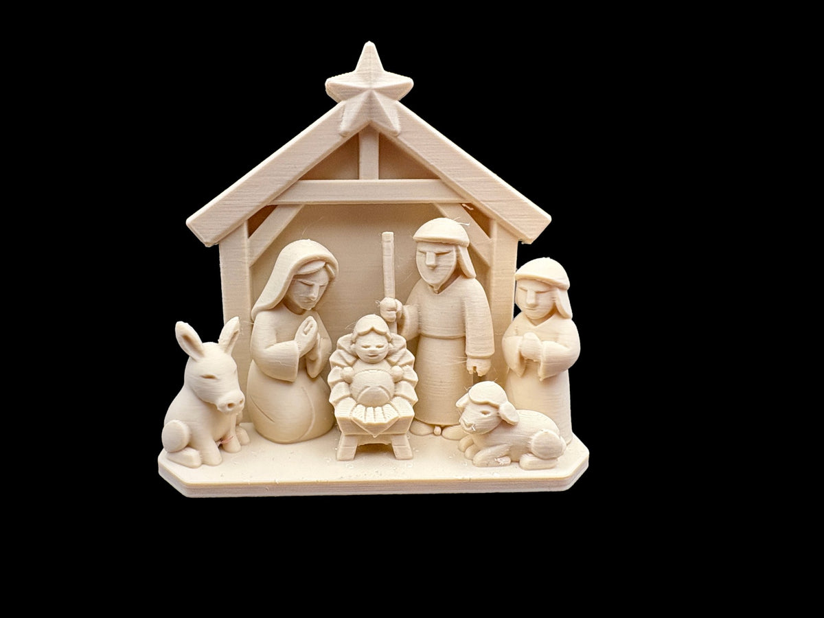 Julkrubba med Maria, Josef och Jesusbarnet