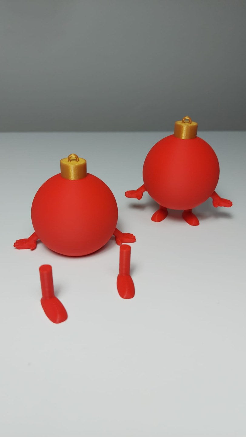 Julkulefigur med ben och fötter
