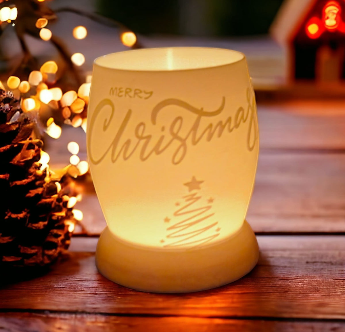 Jullampa för LED-värmeljus, 137 mm hög