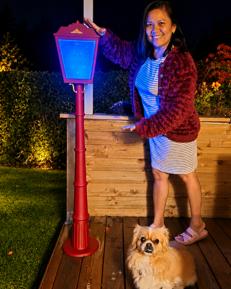 Jullykta – gatlykta med LED-ljus, 140 cm